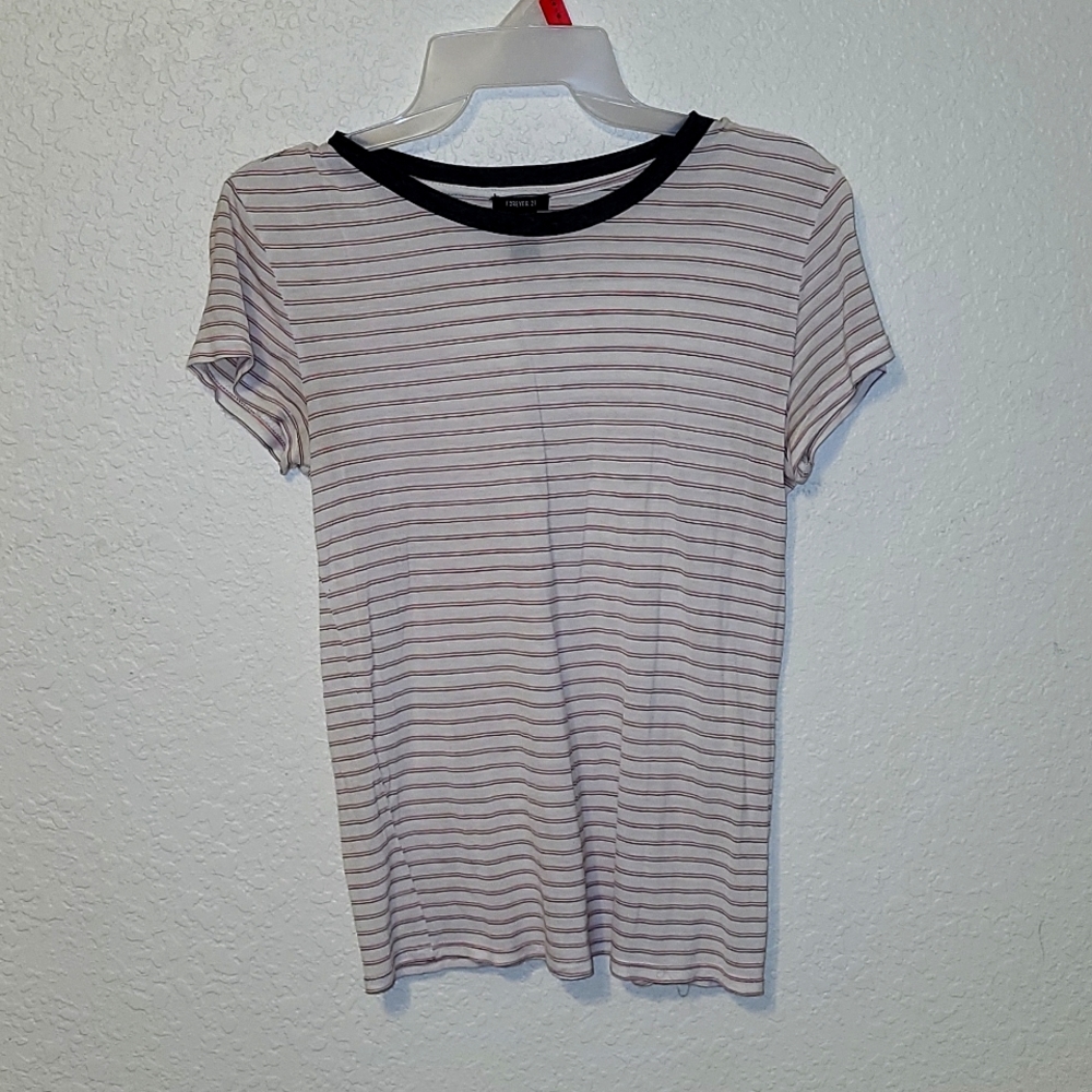 Red & Dark Gray stripped T-Shirt